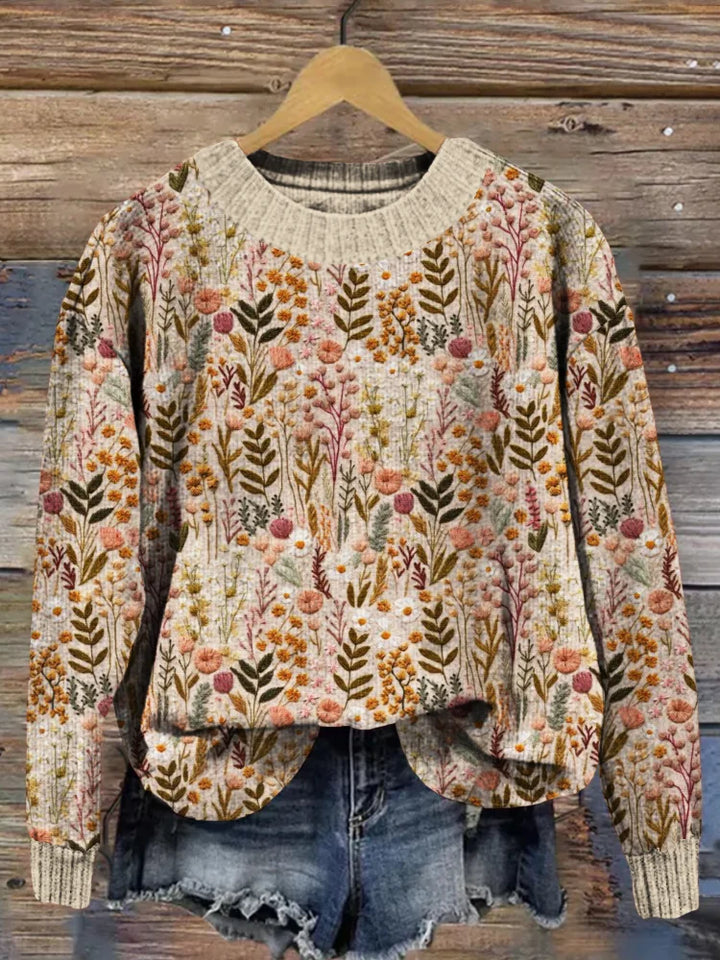 Nova | Comfortable Floral Sweater