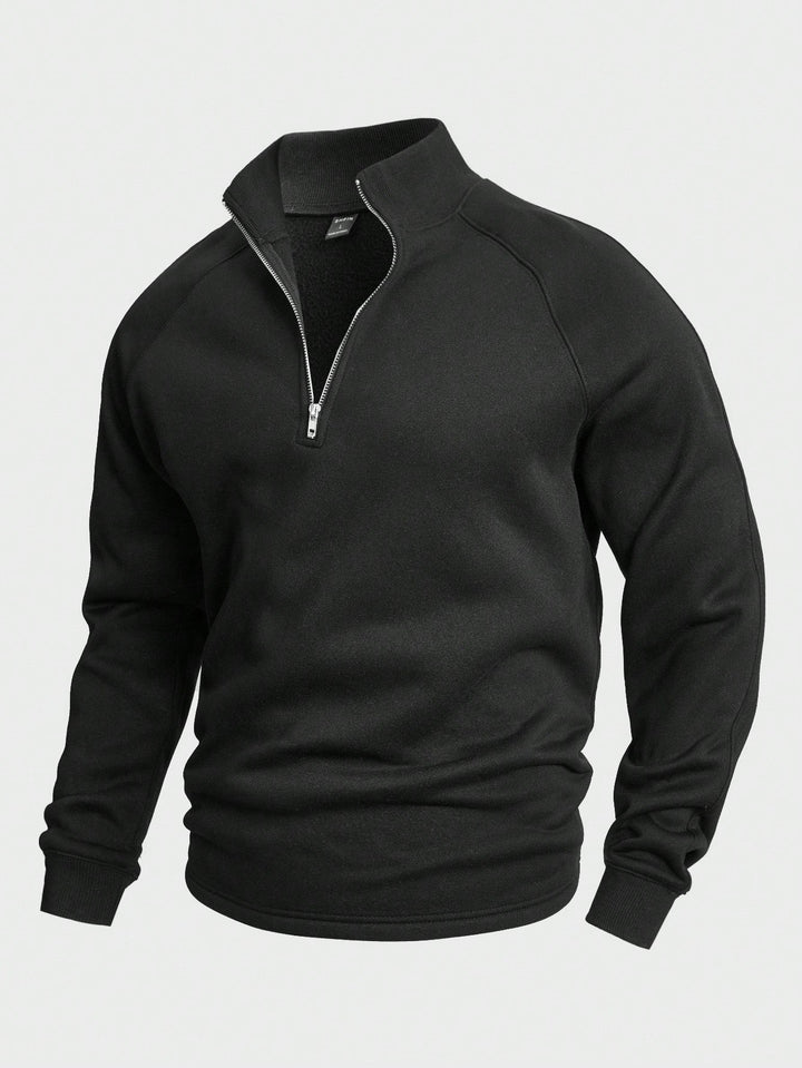 Mathias | Casual Pullover with Half Zip 1+1 Free