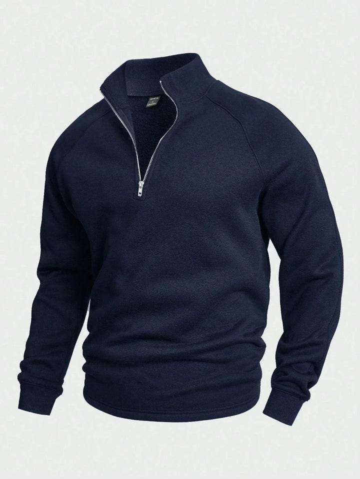 Mathias | Casual Pullover with Half Zip 1+1 Free