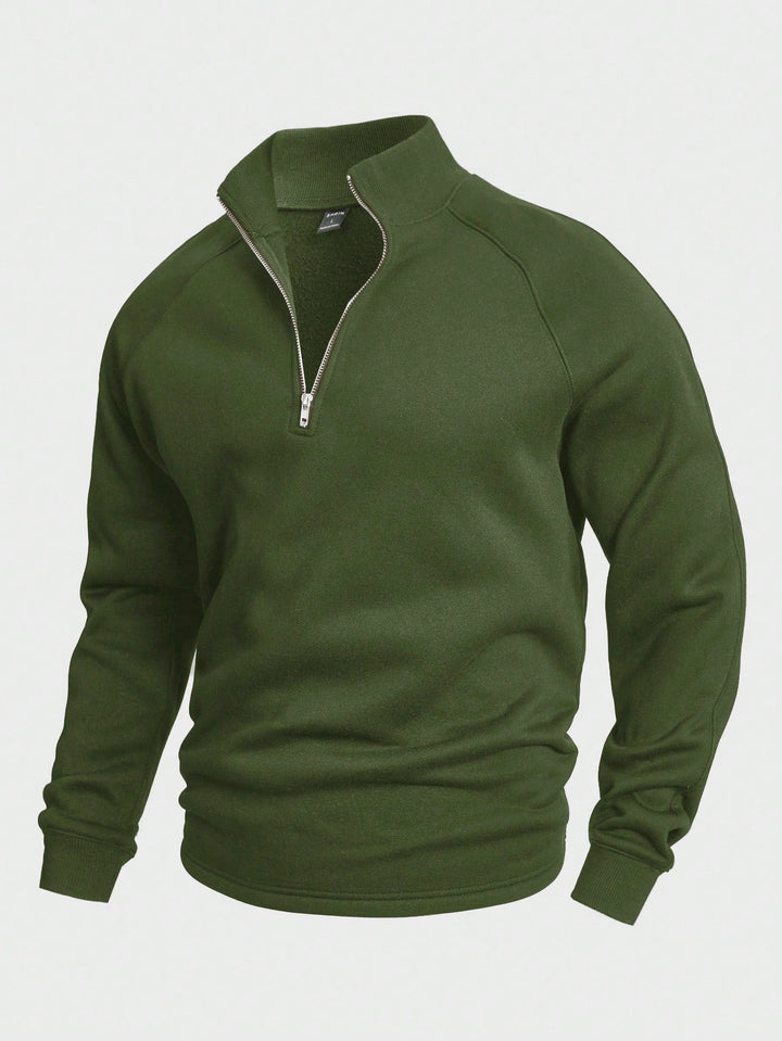 Mathias | Casual Pullover with Half Zip 1+1 Free