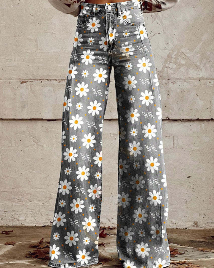 Flora | Boho Vibes Wide-Leg Trousers