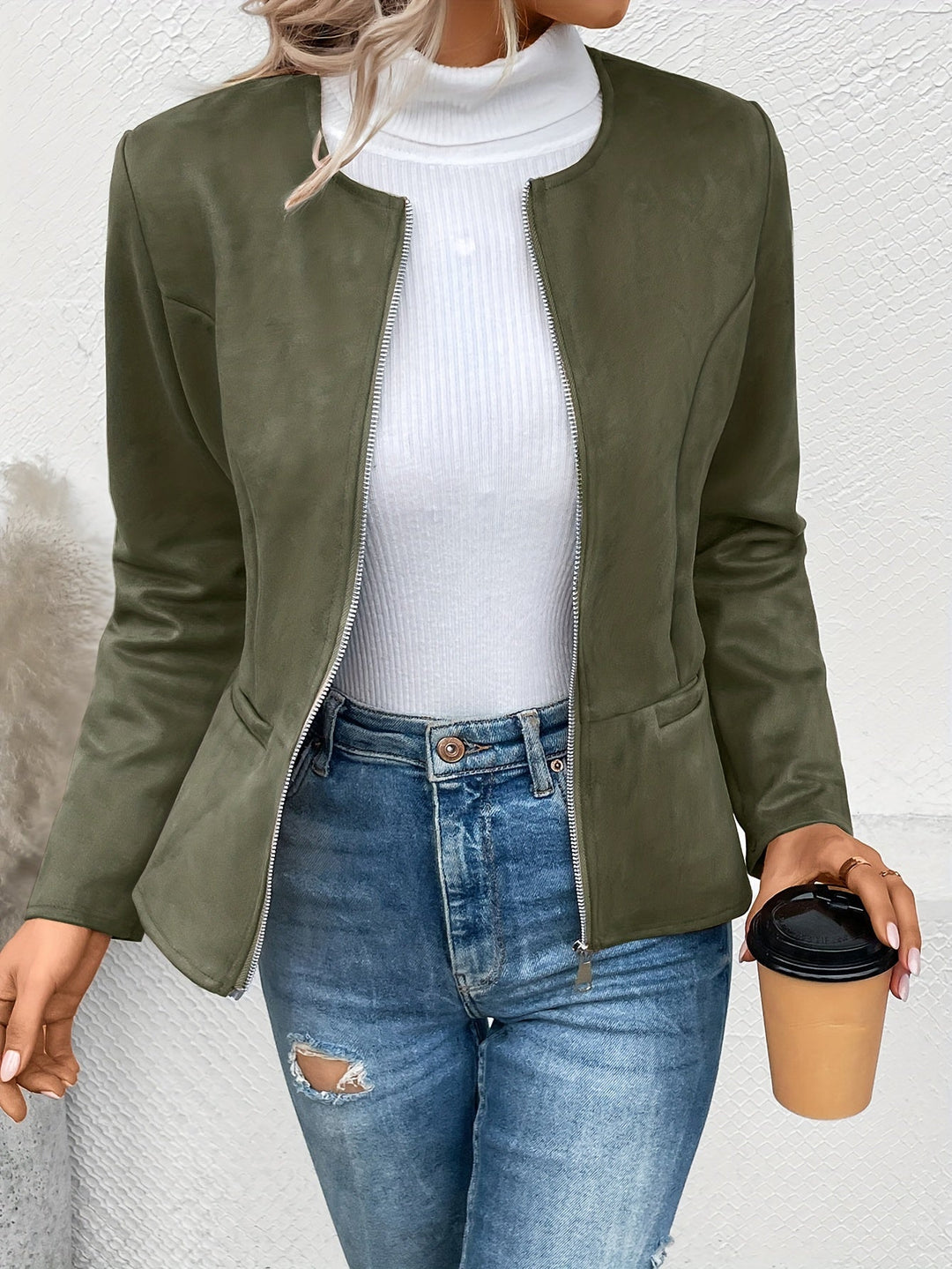 Maxima | Slim Fit Jacket with Zip
