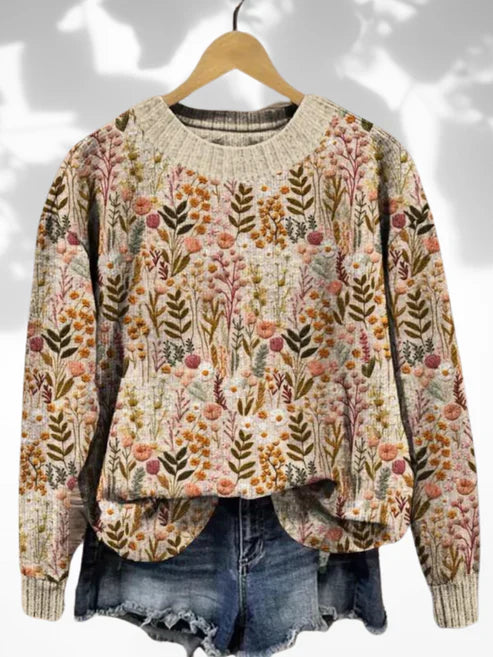 Nova | Comfortable Floral Sweater