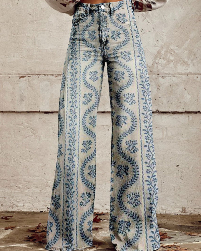 Flora | Boho Vibes Wide-Leg Trousers