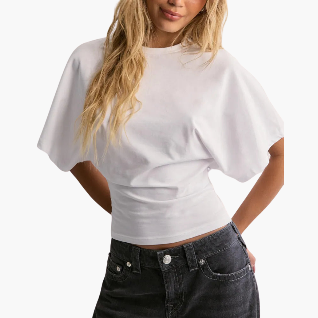 Sophia | T-Shirt with Wide Sleeves and Icon Design
