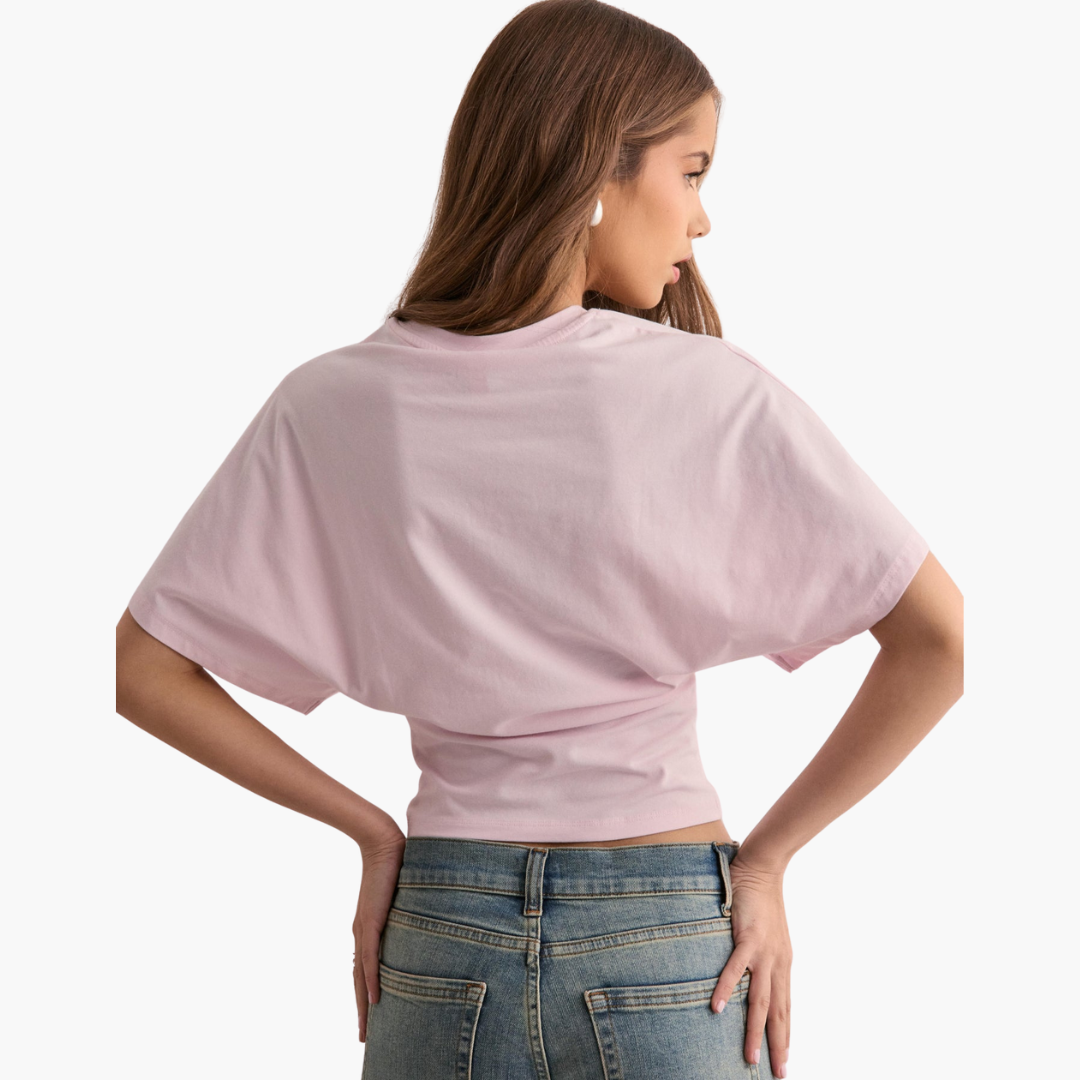 Sophia | T-Shirt with Wide Sleeves and Icon Design