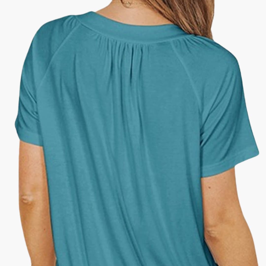 Leni | Top with Ruffled V-Neck