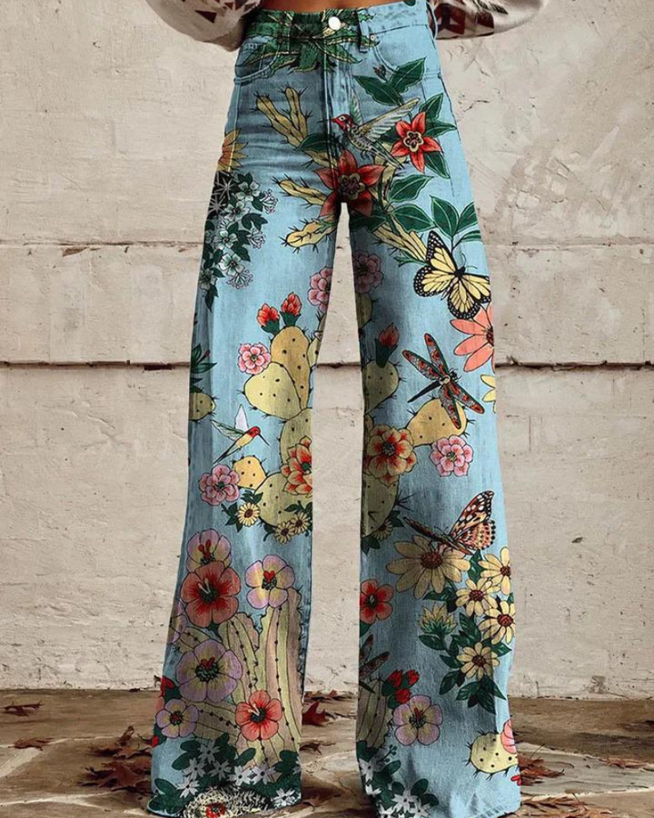 Flora | Boho Vibes Wide-Leg Trousers