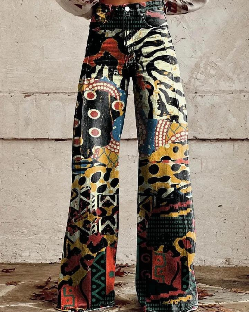 Flora | Boho Vibes Wide-Leg Trousers