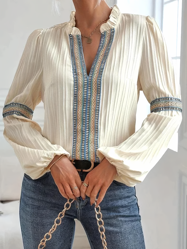 Elvira | Luxurious Blouse with V-Neck