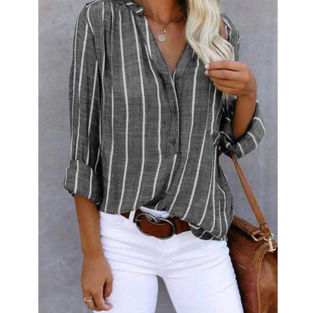 Claudia | Striped Casual Blouse