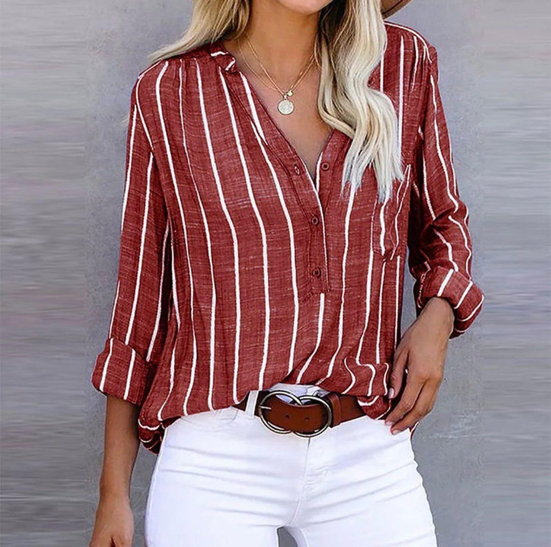 Claudia | Striped Casual Blouse