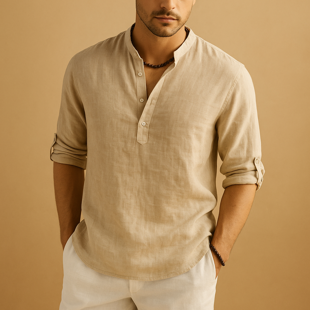 Fred |Classic White Shirt with Breathable Design for Men
