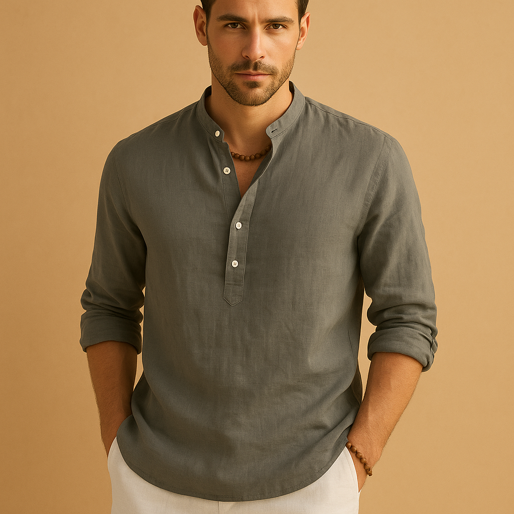 Fred |Classic White Shirt with Breathable Design for Men