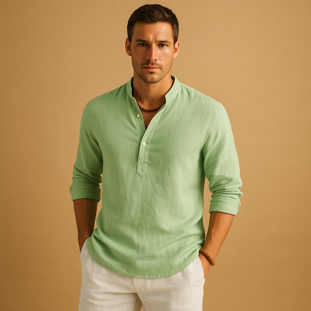 Fred |Classic White Shirt with Breathable Design for Men