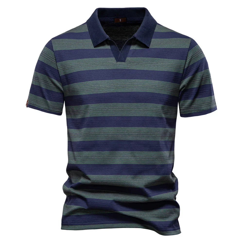 Theo | Classic Striped Polo Shirt