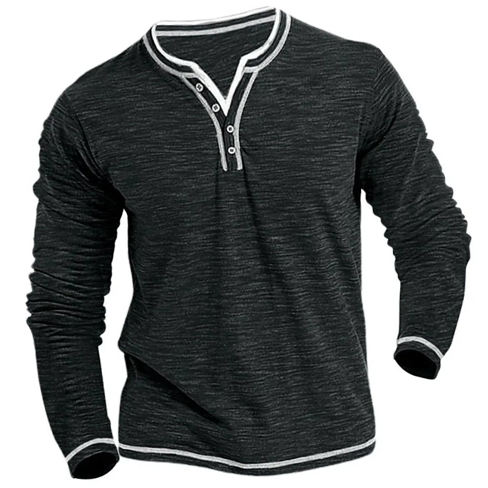 Leon | Long Sleeve T-Shirt with V-Neck