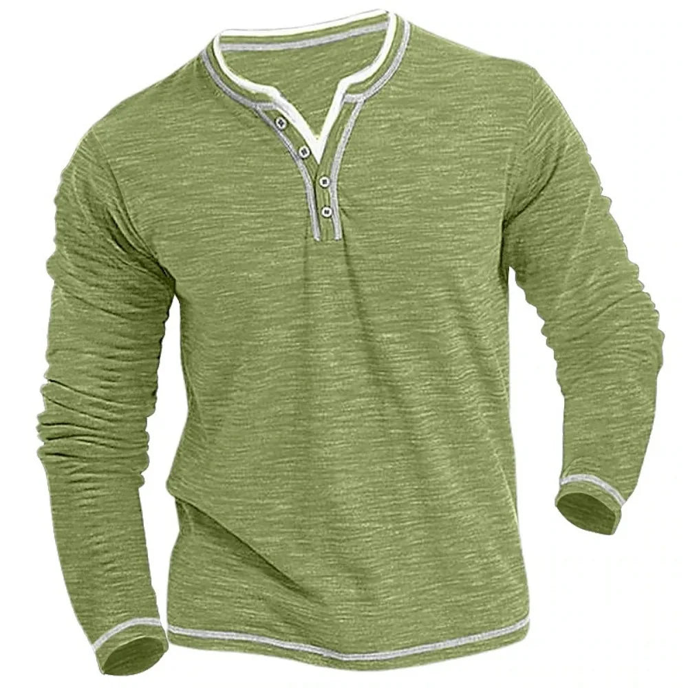 Leon | Long Sleeve T-Shirt with V-Neck