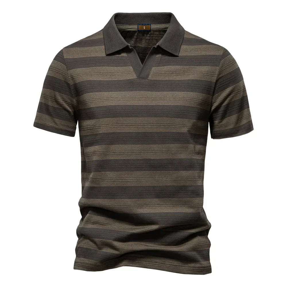 Theo | Classic Striped Polo Shirt
