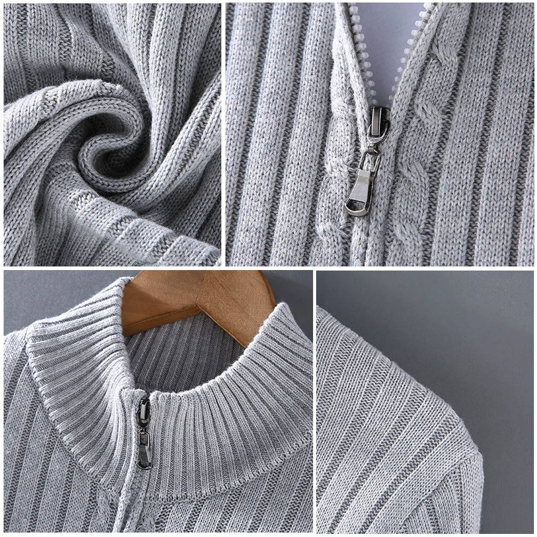 Oliver | Casual Zip-Up Cardigan