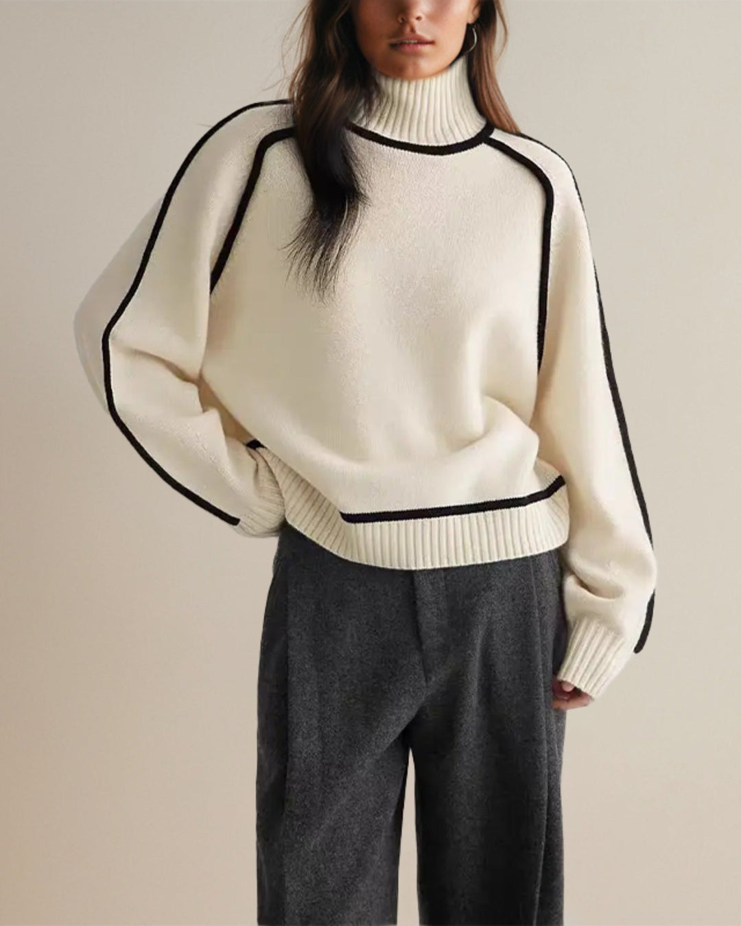 Sara-liv | Elegant Roll Neck Jumper