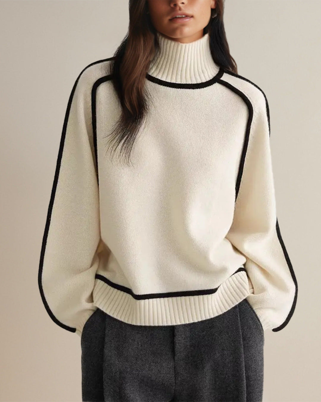 Sara-liv | Elegant Roll Neck Jumper