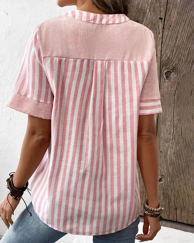 Louise | Elegant Striped Blouse
