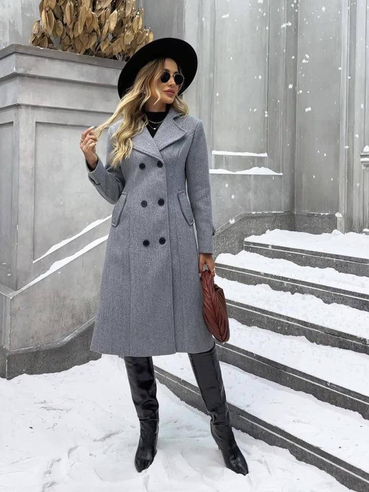 Margot | Double-breasted Coat with Notched Collar