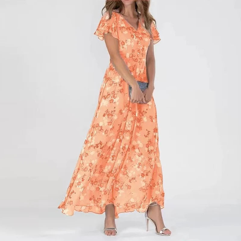 Verona | Elegant Floral Tummy Covering Dress
