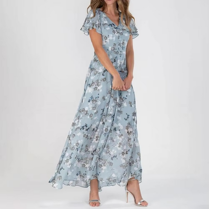 Verona | Elegant Floral Tummy Covering Dress