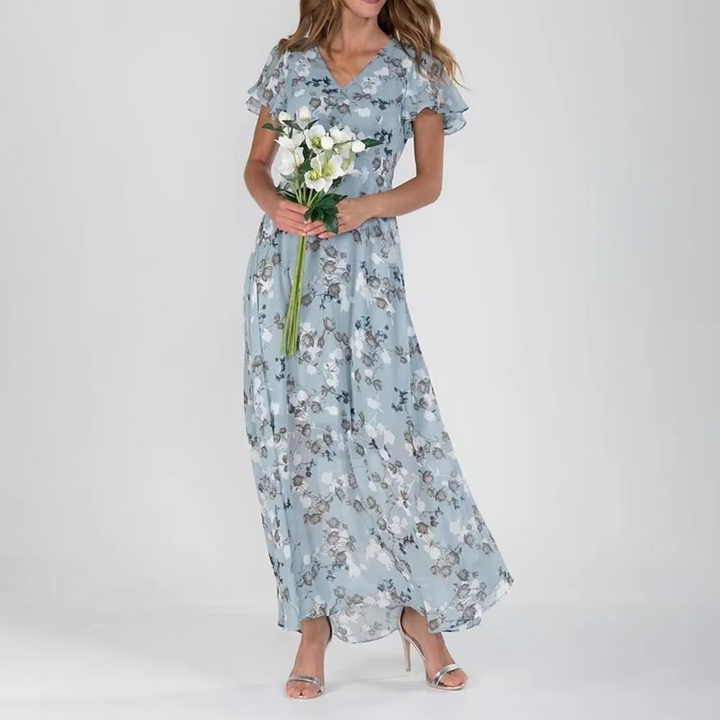 Verona | Elegant Floral Tummy Covering Dress