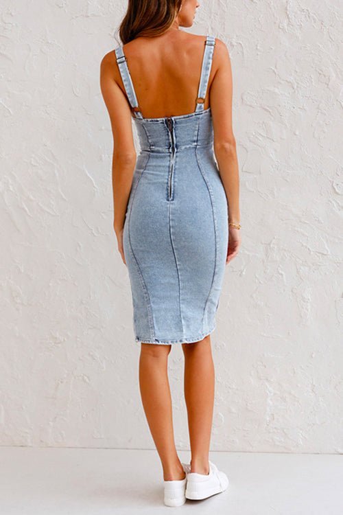 Layla™ - Denim Dress with Adjustable Straps