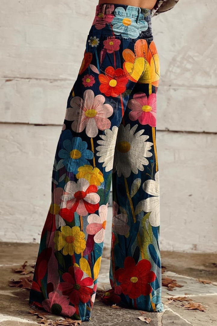 Flora | Boho Vibes Wide-Leg Trousers
