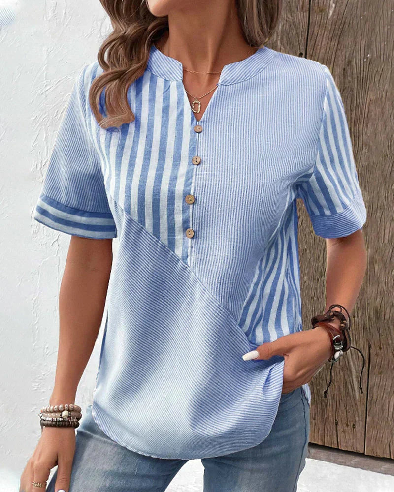 Louise | Elegant Striped Blouse