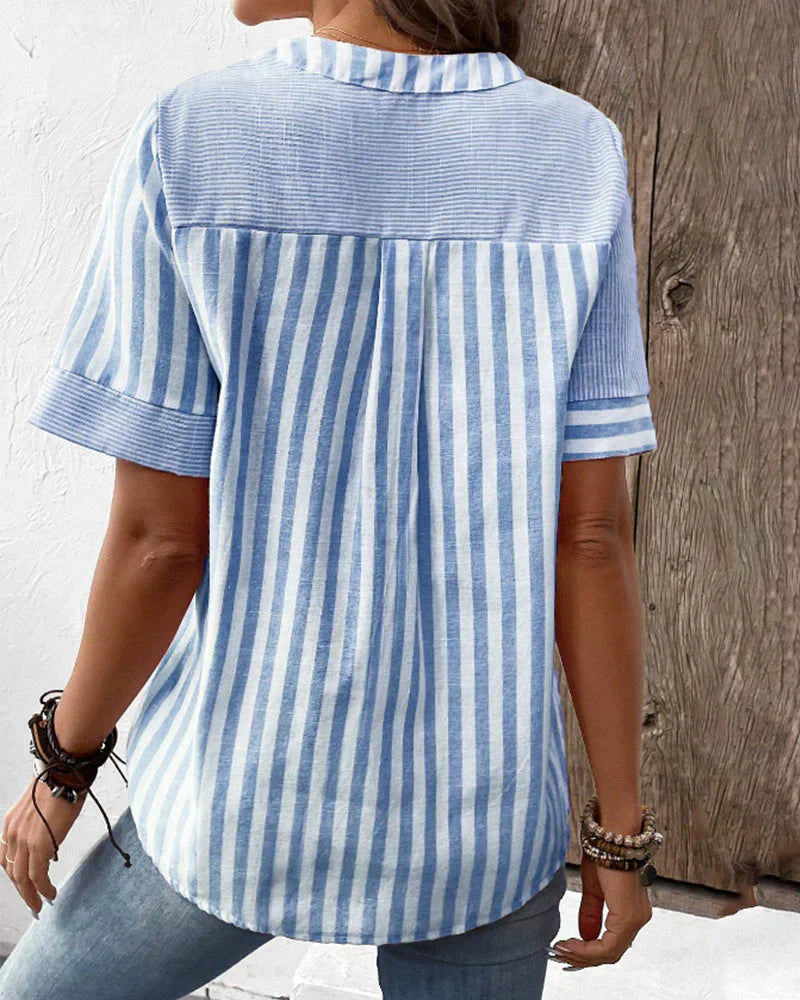 Louise | Elegant Striped Blouse