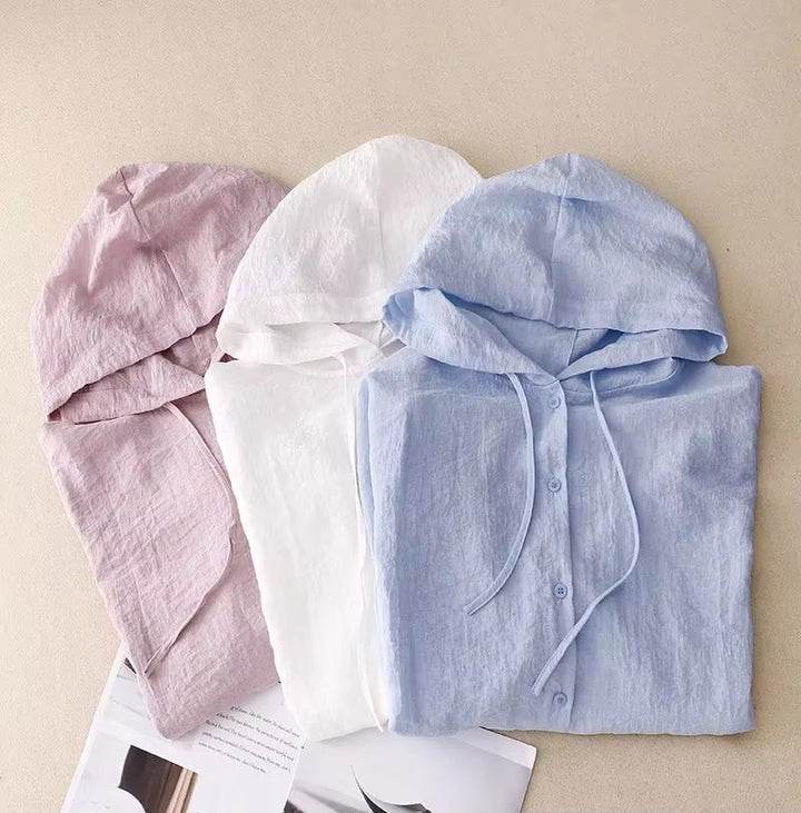 Melanie | Lightweight Hooded Blouse